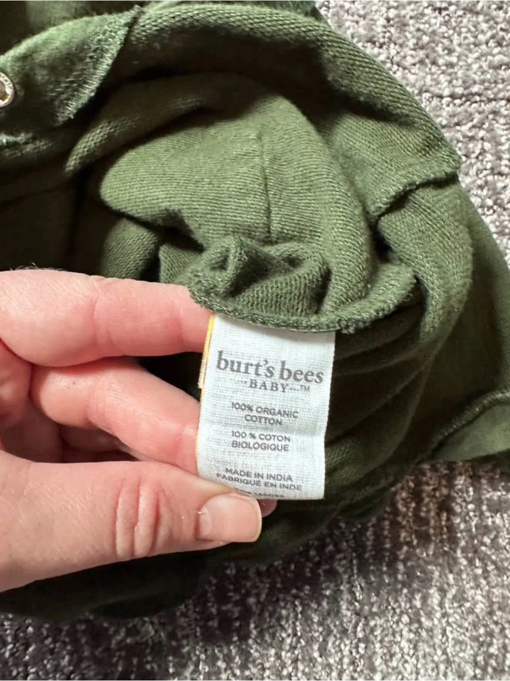 Burt's Bees Baby One Piece - Personalized Ezra Name